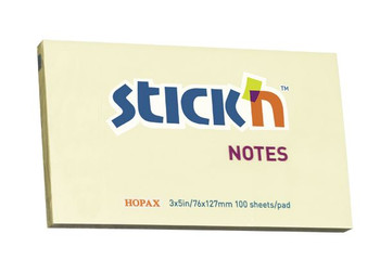Valuex Stickn Notes 76X127mm 100 Sheets Pastel Yellow Pack 12 21009 21009