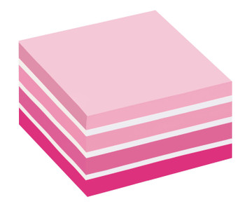 Post-It Note Cube 76X76mm 450 Sheets Pastel Pink 2028P 7100172384