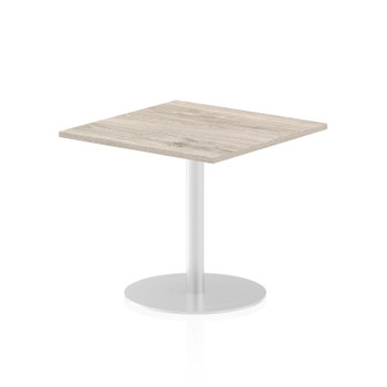 Dynamic Italia 800Mm Poseur Square Table Grey Oak Top 725Mm High Leg ITL0339 ITL0339