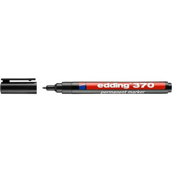 Edding 370 Permanent Marker Bullet Tip 1Mm Line Black Pack 10 4-370001