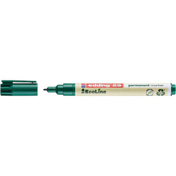 Edding 25 Ecoline Permanent Marker Bullet Tip 1Mm Line Green Pack 10 4-25004