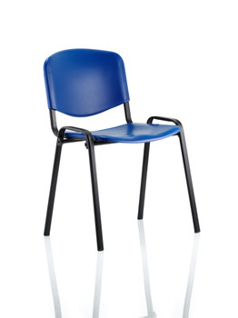 Iso Stacking Chair Blue Poly Black Frame BR000058 BR000058