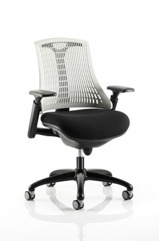 Flex Chair Black Frame With Moonstone White Back KC0072 KC0072