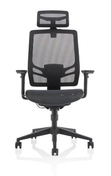 Ergo Twist Chair Black Mesh Seat Mesh Back With Headrest KC0299 KC0299
