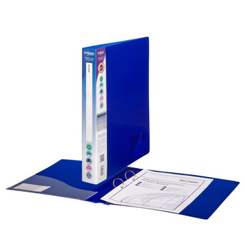 Snopake Superline Ring Binder 2 O-Ring A4 25Mm Rings Electra Blue Pack 10 10159