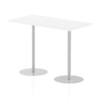 Dynamic Italia 1600 X 800Mm Poseur Rectangular Table White Top 1145Mm High Leg I ITL0294