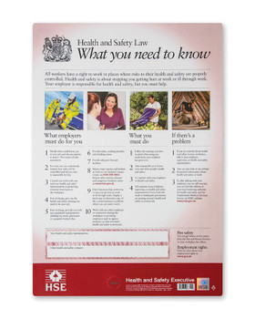 Health Safety & Environment Health & Safety Law Poster A2 - S3014V1 S3014V1