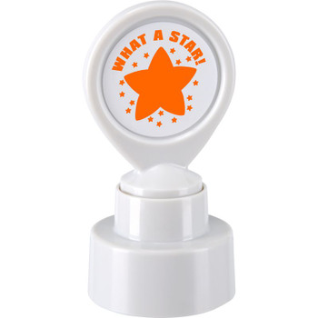Colop Self Inking Motivational Stamp Orange What A Star 147169