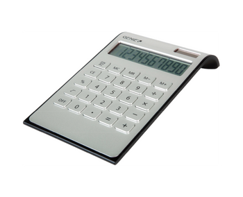Genie Dd400 10 Digit Desktop Calculator Silver 12353