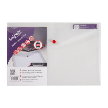 Snopake Polyfile Wallet File Polypropylene Foolscap Clear Pack 5 11154X