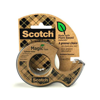 Scotch Magic Tape Greener Choice 19Mm X 20M With Recycled Dispenser 7100082821 7100082821