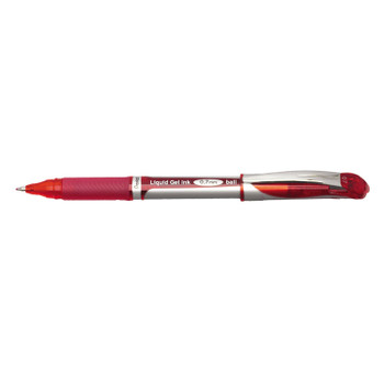 Pentel Energel Xm Gel Rollerball Pen 0.7Mm Tip 0.35Mm Line Red Pack 12 BL57-BO