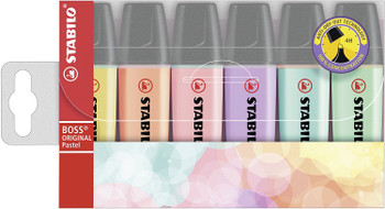 Stabilo Boss Original Pastel Highlighter Chisel Tip 2-5Mm Line Assorted Colours 70/6-2