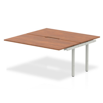 Evolve Plus 1600Mm Back To Back Extension Kit Walnut Top Silver Frame BE207 BE207