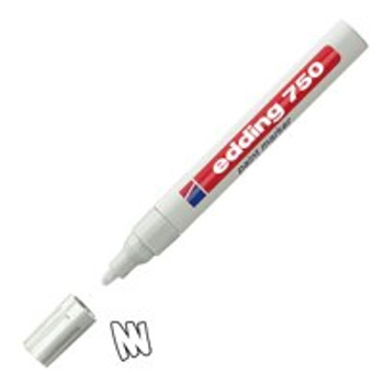 Edding 750 Paint Marker Bullet Tip 2-4Mm Line White Pack 10 4-750049