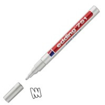 Edding 751 Paint Marker Bullet Tip 1-2Mm Line White Pack 10 4-751049