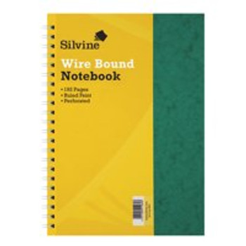 Silvine Luxpad A4 Wirebound Pressboard Cover Notebook Ruled 200 Pages Green Pack SPA4