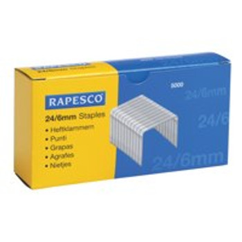 Rapesco 24 6Mm Galvanised Staples Pack 5000 S24602Z3