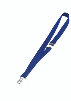 Durable Textile Lanyard With Safety Release for Name Badges 440Mm Blue Pack 10 8 813707