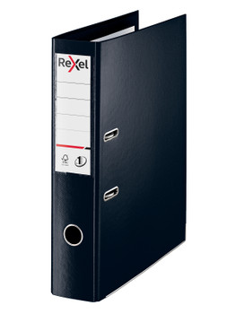 Rexel Choices Lever Arch File Polypropylene Foolscap 75Mm Spine Width Black Pack 2115511
