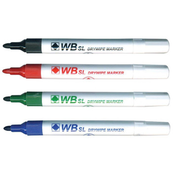 Valuex Whiteboard Marker Bullet Tip 2Mm Line Assorted Colours Pack 4 8740wt4