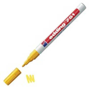 Edding 751 Paint Marker Bullet Tip 1-2Mm Line Yellow Pack 10 4-751005