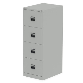 Qube By Bisley 4 Drawer Filing Cabinet Goose Grey BS0010 BS0010