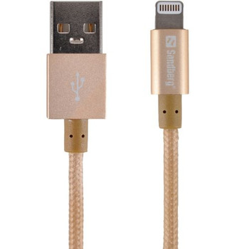Sandberg 480-02 Apple Approved Lightning Cable 1 Metre Gold 480-02