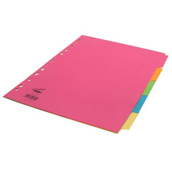 Concord Divider 5 Part A4 160Gsm Board Bright Assorted Colours 50699 50699