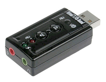 Dynamode Virtual 7.1 Surround Sound Usb 2.0 Adapter Black USB-SOUND7 USB-SOUND7