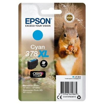 Epson 378Xl Squirrel Cyan High Yield Ink Cartridge 9Ml - C13T37924010 C13T37924010
