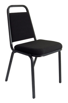 Banqueting Stacking Visitor Chair Black Frme Black Fabric BR000196 BR000196