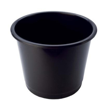 Deflecto Steritouch Waste Bin Plastic Round 14 Litre Black CP025STBLK