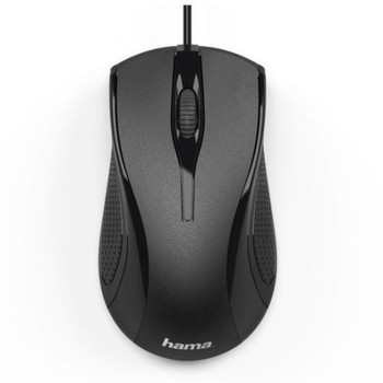 Hama Mc-200 Wired Optical Mouse 1000 Dpi Usb 3 Buttons Black 182602