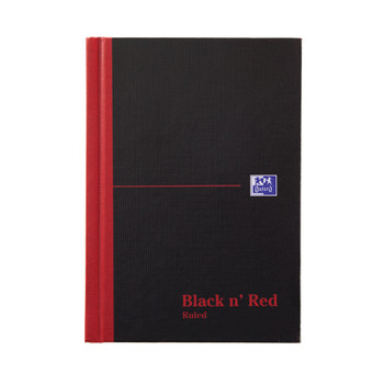 Black n' Red Casebound Hardback Notebook 192 Pages A6 Pack of 5 100080429 JDC66655