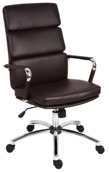 Deco Retro Style Faux Leather Executive Office Chair Brown - 1097BN - 1097BN
