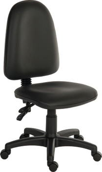 Ergo Twin High Back Pu Operator Office Chair Without Arms Black - 2900PU-BLK - 2900PU-BLK