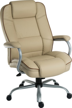Goliath Duo Heavy Duty Bonded Leather Faced Executive Office Chair Cream - 6925C 6925CR