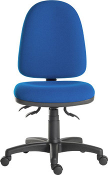 Ergo Trio Ergonomic High Back Fabric Operator Office Chair Without Arms Blue - 2 2901BLU
