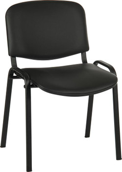 Conference Pu Stackable Chair Black - 1500PU-BLK - 1500PU-BLK