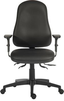 Ergo Comfort High Back Pu Ergonomic Operator Office Chair With Arms Black 9500-P 9500-PU/0270