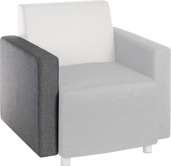 Cube Modular Interchangeable Fabric Armrest Only Dark Grey - 6971 6971