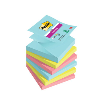 Post-it Super Sticky Z-Notes 76x76mm 90 Sheets Cosmic Pack of 6 R330-6SS-COS 3M71680