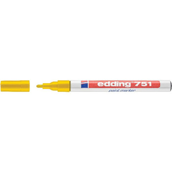 Edding 751 Bullet Tip Paint Marker Fine Yellow Pack of 10 751-005 ED44096