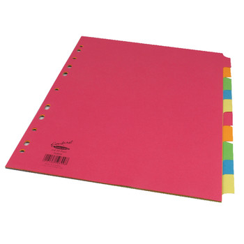 Concord Divider 10 Part A4 160Gsm Board Bright Assorted Colours 50899 50899