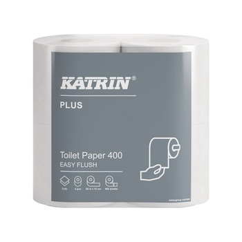 Katrin Plus Toilet Roll Easy Flush 2-Ply 400 Sheet White Pack of 20 82506 KZ08250