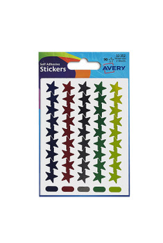 Avery Star Shaped Labels 14Mm Assorted Colours Pack 90 Labels 32-352 32-352