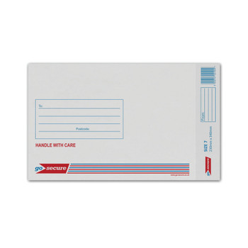 GoSecure Bubble Lined Envelope Size 7 230x340mm White Pack of 50 KF71451 KF71451