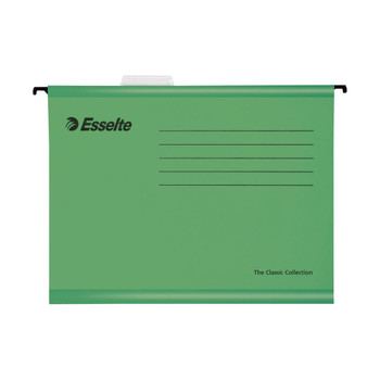 Esselte Classic Foolscap Suspension File Green Pack of 25 90337 ES90337