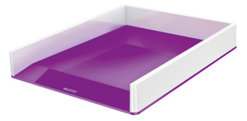 Leitz Wow Letter Tray Dual Colour White/Purple 53611062 53611062